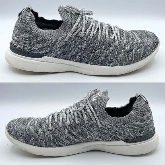 APL Techloom Wave Shoes Smoke Ivory Melange Gray White Running Womens 10.5 - Picture 12 of 16